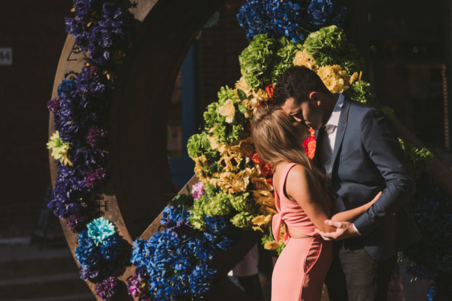 Distillery District Engagement Photography