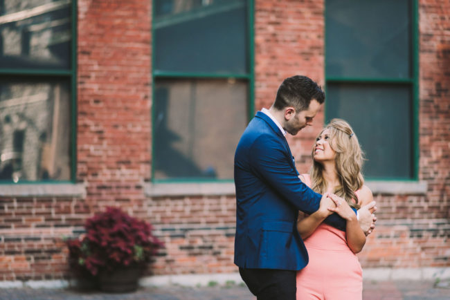 Distillery District Engagement Photography