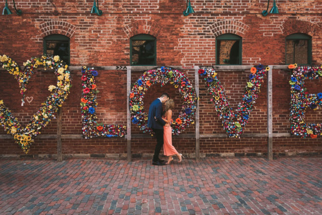 Distillery District Engagement Photography