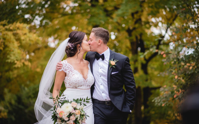 Elora Mill Autumn Wedding Photography