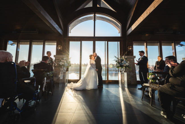 Winter Cambridge Mill Wedding Photography