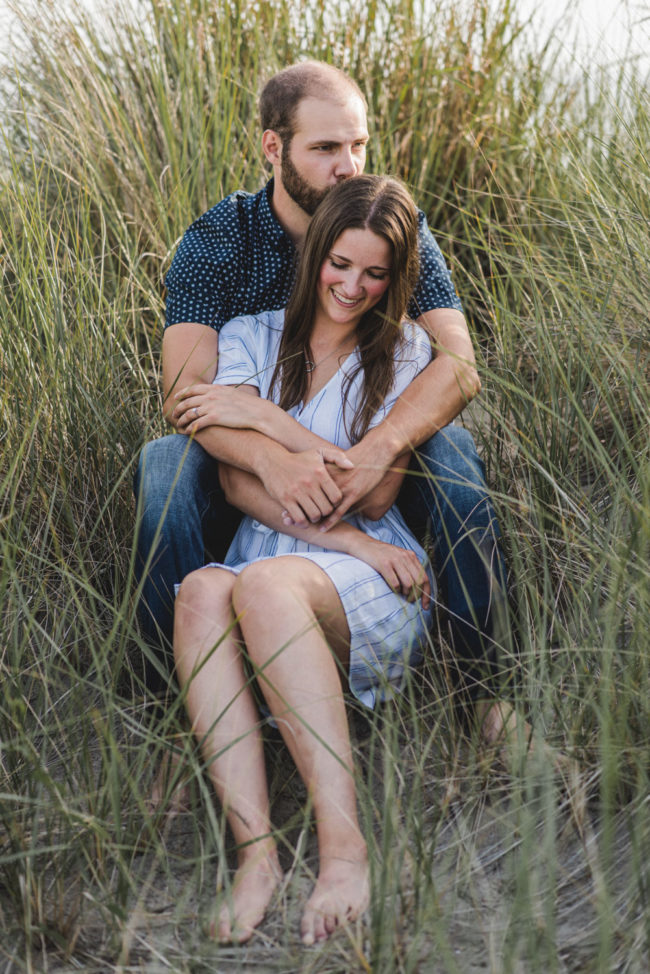 Beach engagement photography