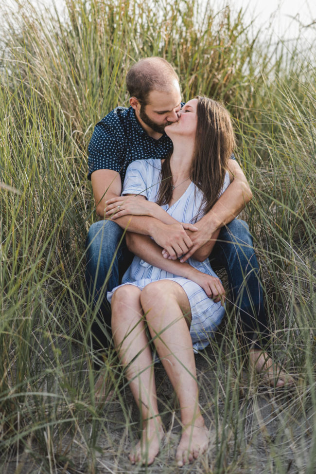 Beach engagement photography