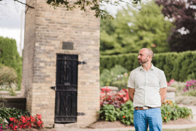 Socially distanced wedding photography