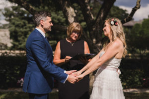 Socially distanced wedding photography