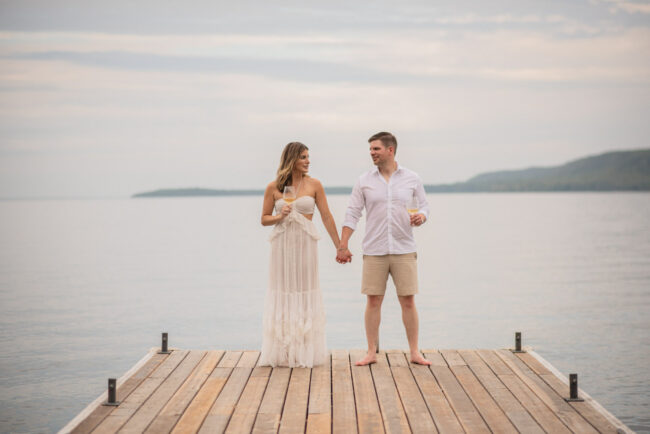 Lake Huron engagement photoshoot