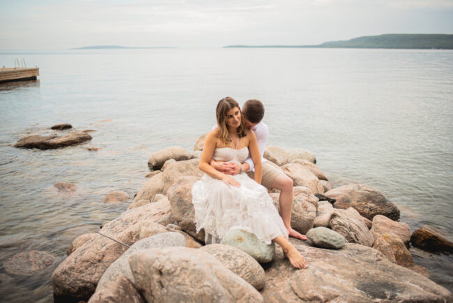 Lake Huron engagement photoshoot