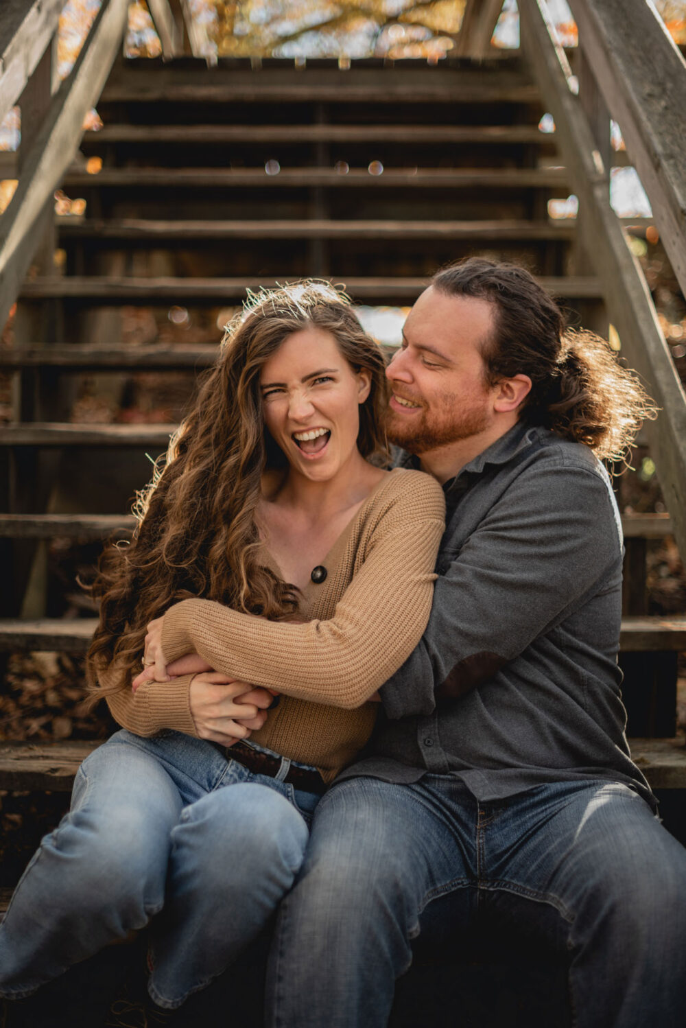 Romantic Waterfall Engagement Photography