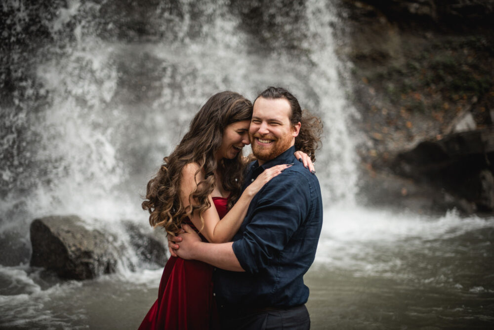 Waterfall Engagement Photography