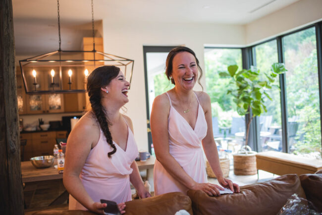 candid bridal preparation photos