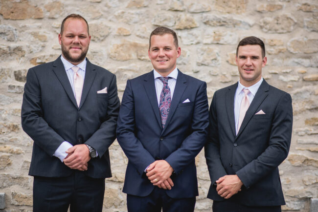 elora mill foundry building bridal party