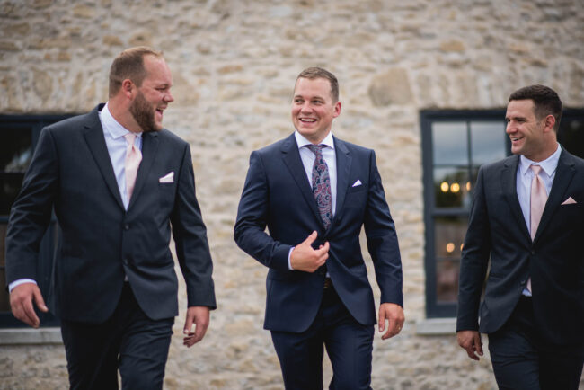 elora mill foundry building bridal party