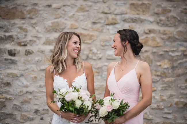 elora mill foundry building bridal party