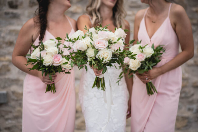 elora mill foundry building bridal party