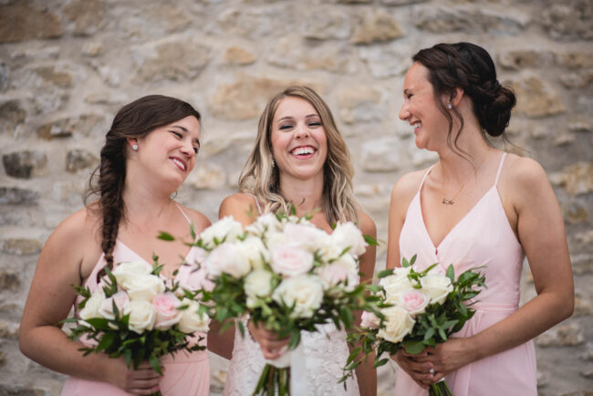 elora mill foundry building bridal party