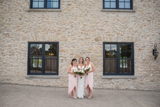 elora mill foundry building bridal party