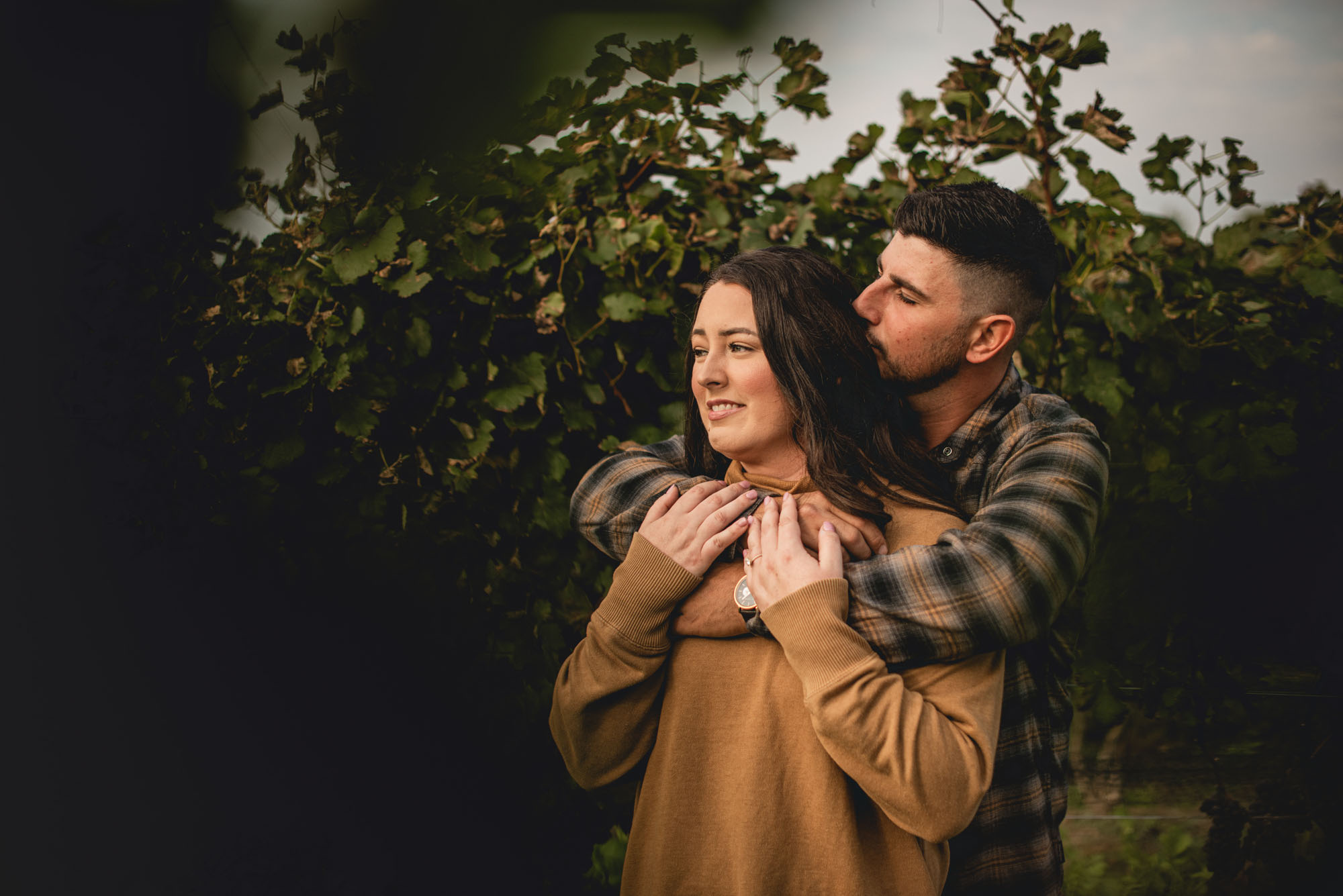Winery engagement photography lincoln ontario