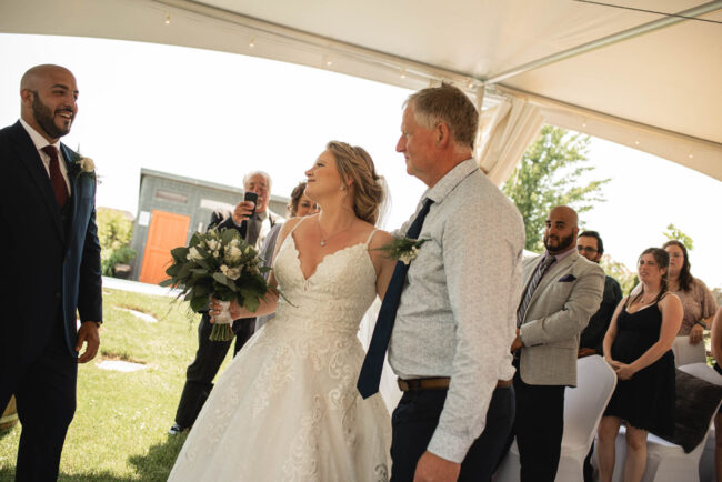 Romantic backyard wedding