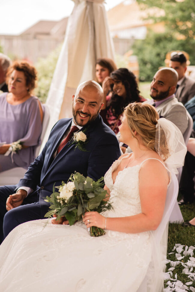 Romantic backyard wedding