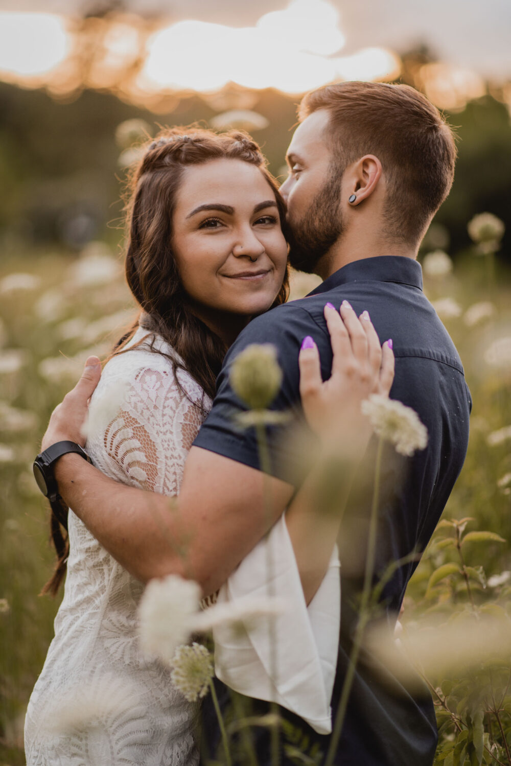queen anne's lace engagement photography