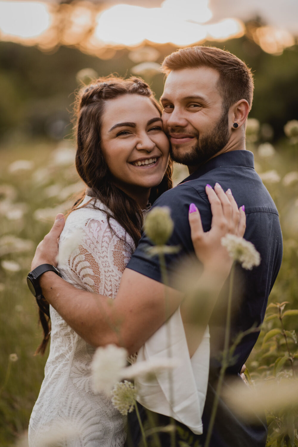 queen anne's lace engagement photography