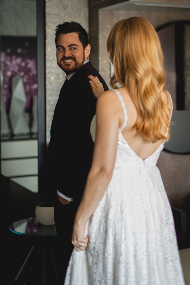 first look wedding photography