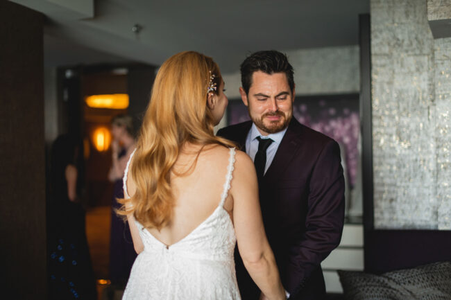 first look wedding photography