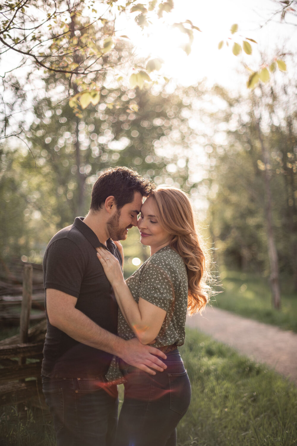 sunset engagement photoshoot