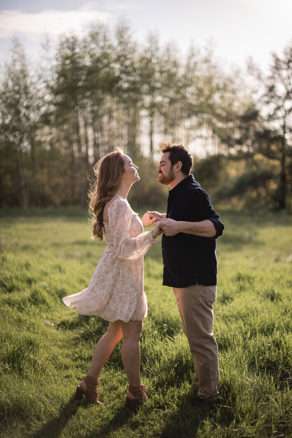 sunset engagement photoshoot