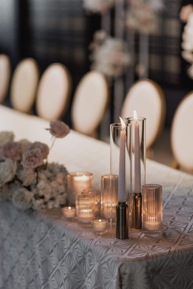 tapestry hall wedding decor