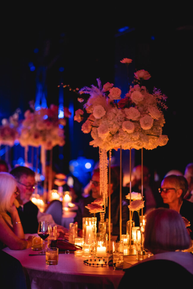 tapestry hall evening reception decor