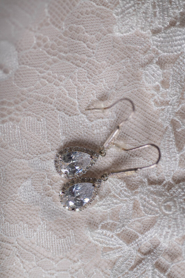 bride's wedding earrings