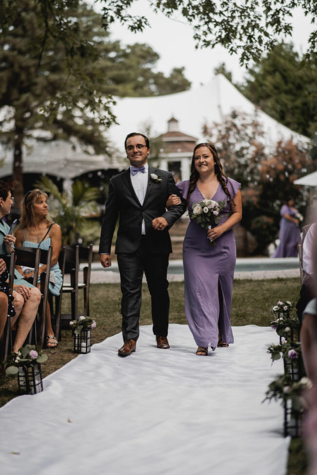 summer backyard wedding ceremony