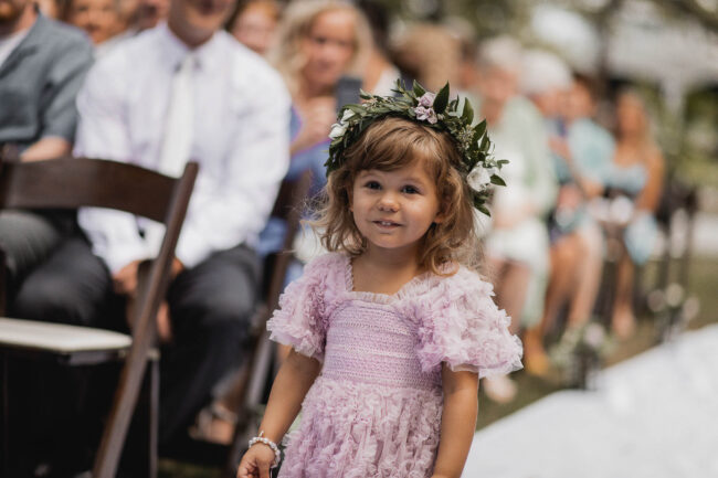 summer backyard wedding ceremony