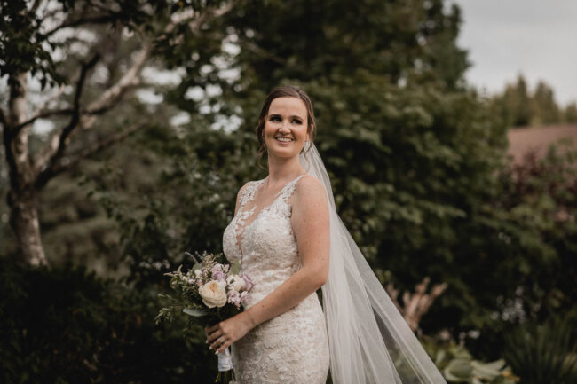 portraits of bride on wedding day