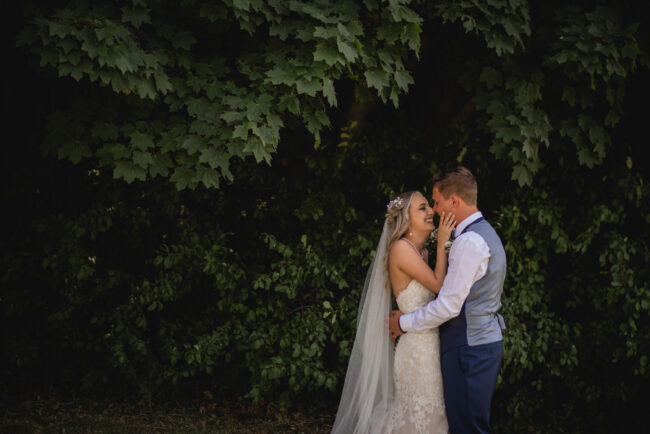 emotional first look on wedding day