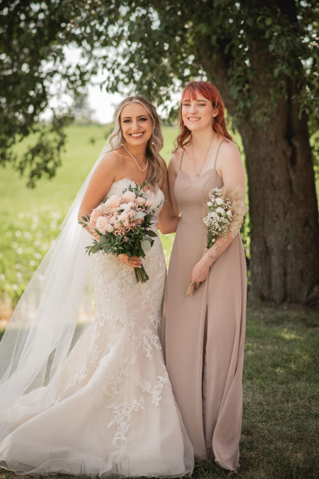 bride and bridesmaids