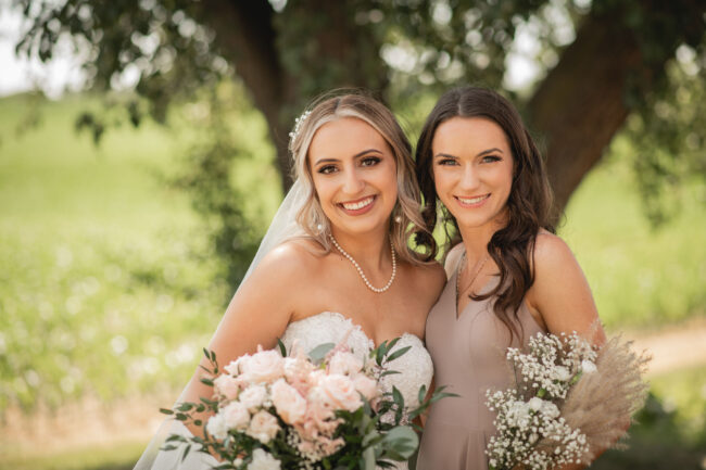 bride and bridesmaids