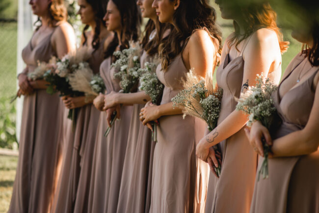 bridal party at wedding ceremony