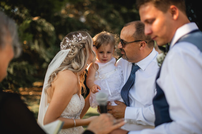 family photos on wedding day