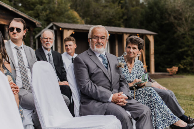 grandparents at wedding ceremony