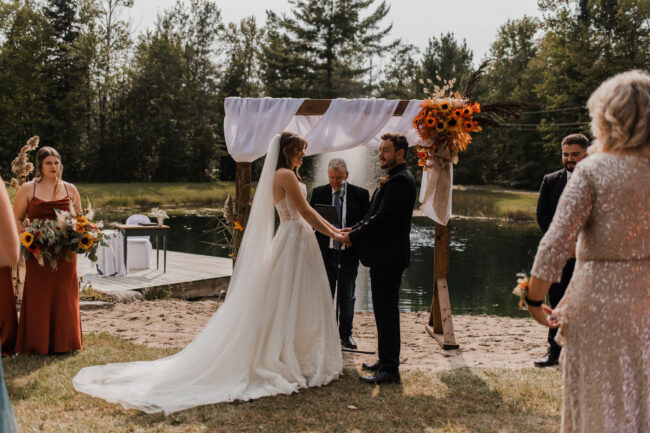 backyard wedding ceremony