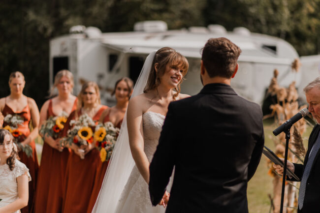 backyard wedding ceremony