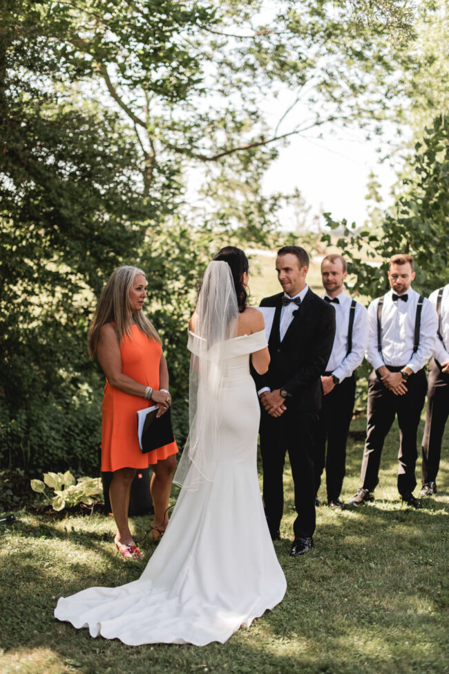 bride saying her vows