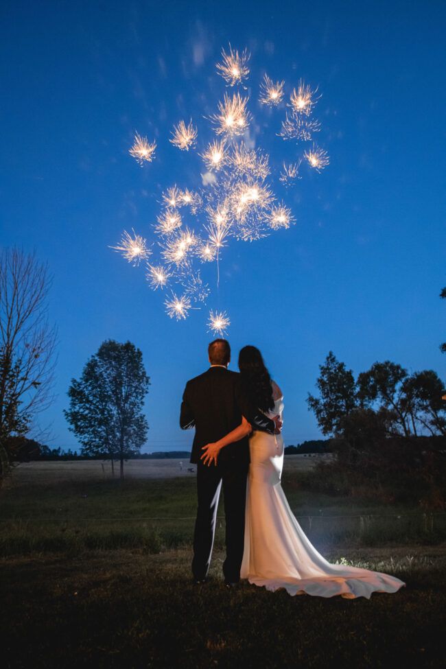 wedding reception fireworks ontario