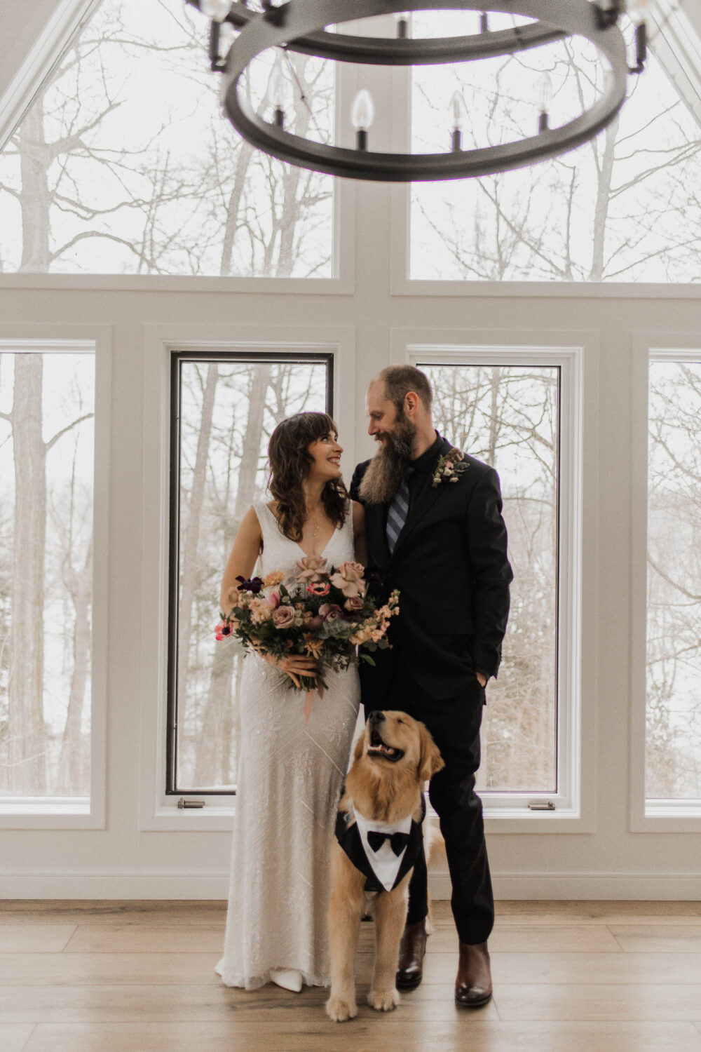 winter microwedding elopement