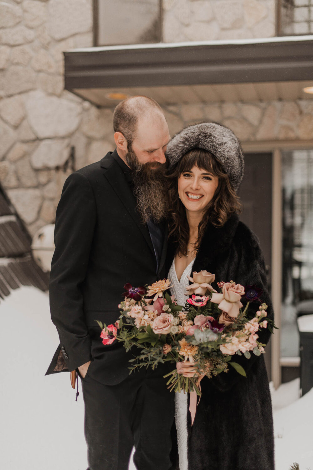 winter microwedding elopement