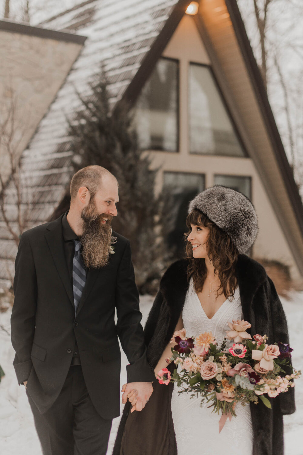 winter microwedding elopement
