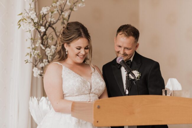 bride and groom reception speech