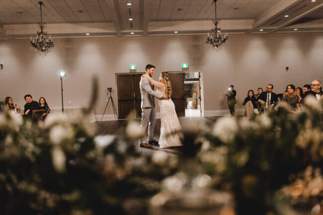 bride and groom first dance